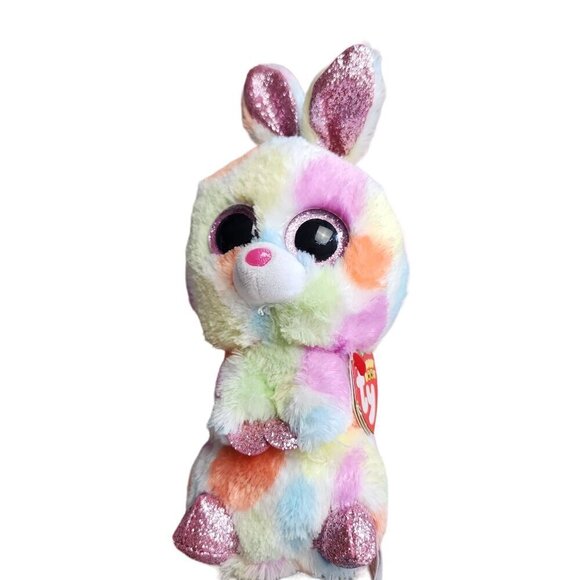 Ty Beanie Boos Bloomy The Easter Bunny Glitter Eyes 9" Medium - Picture 2 of 11